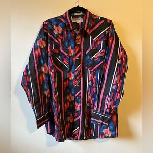 Men’s Vintage Corral West Pearl Snap Ranchwear Abstract